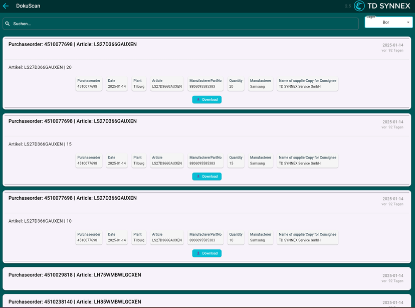 Screenshot von DokuScan – Automatisierte Dokumentenverarbeitung